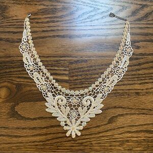 Lace Collar Necklace with Beads